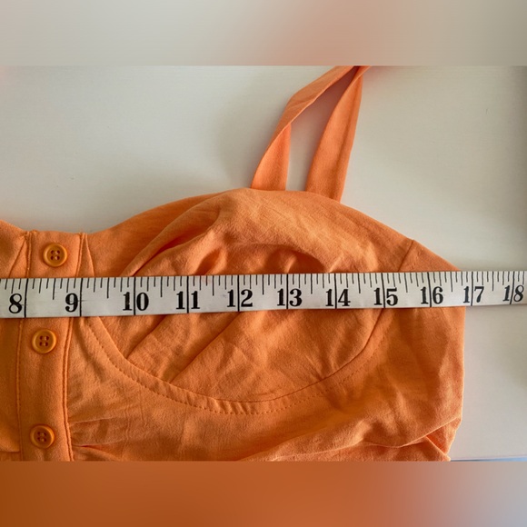 FOREVER 21 Peach scrunch crop top - Picture 3 of 6